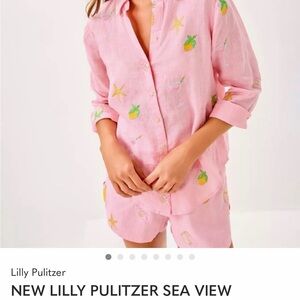 Lilly Pulitzer Pink Starfish and Pineapple shirt